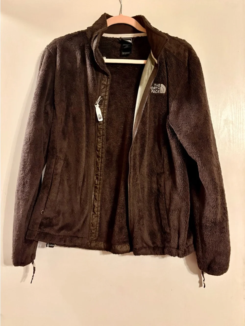 The North Face Osito Fleece Jacket Brown M Full Zip Cozy Soft Logo Womens - Picture 2 of 3